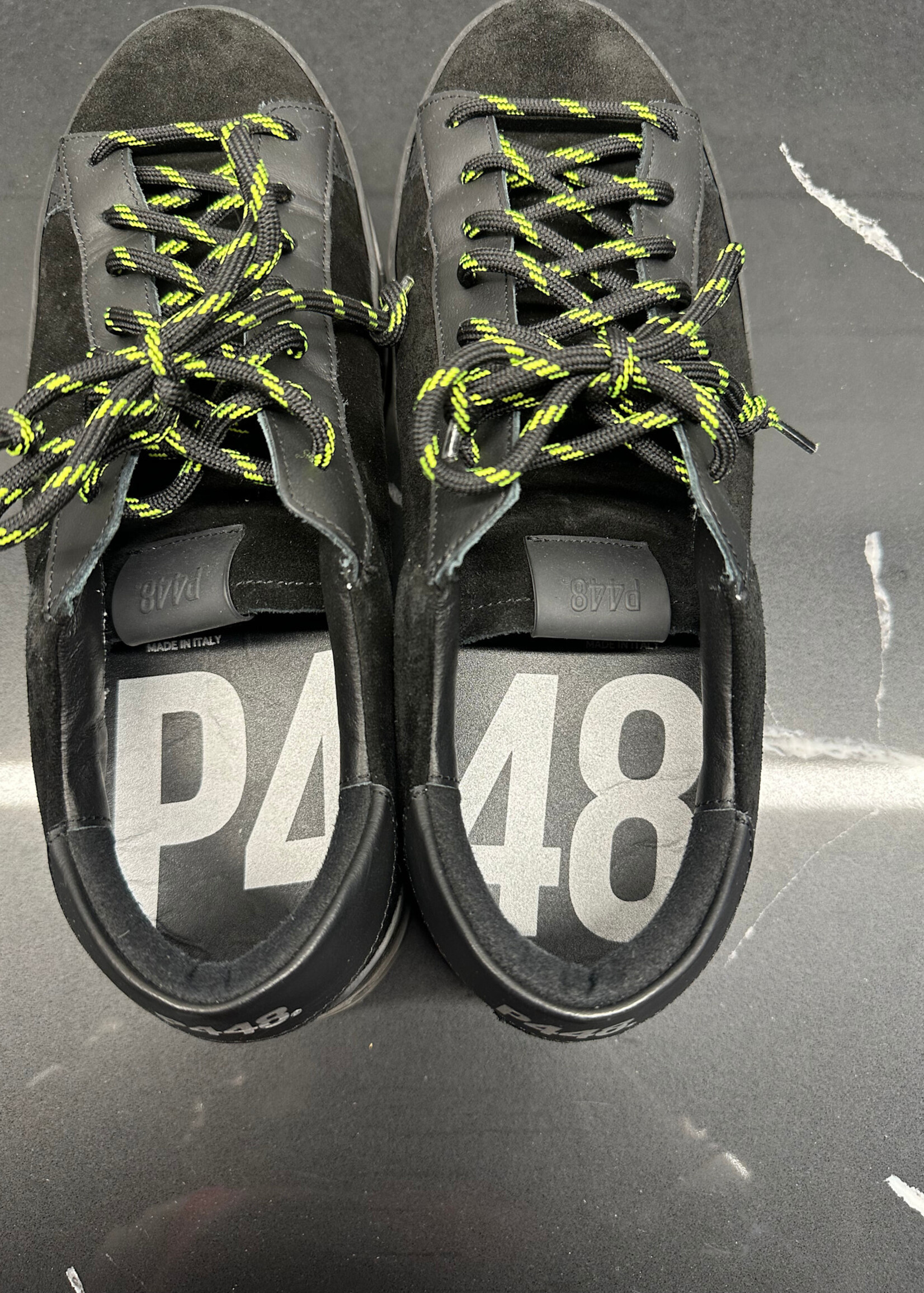 P448 Black Low Top Trainers Masc 45/12