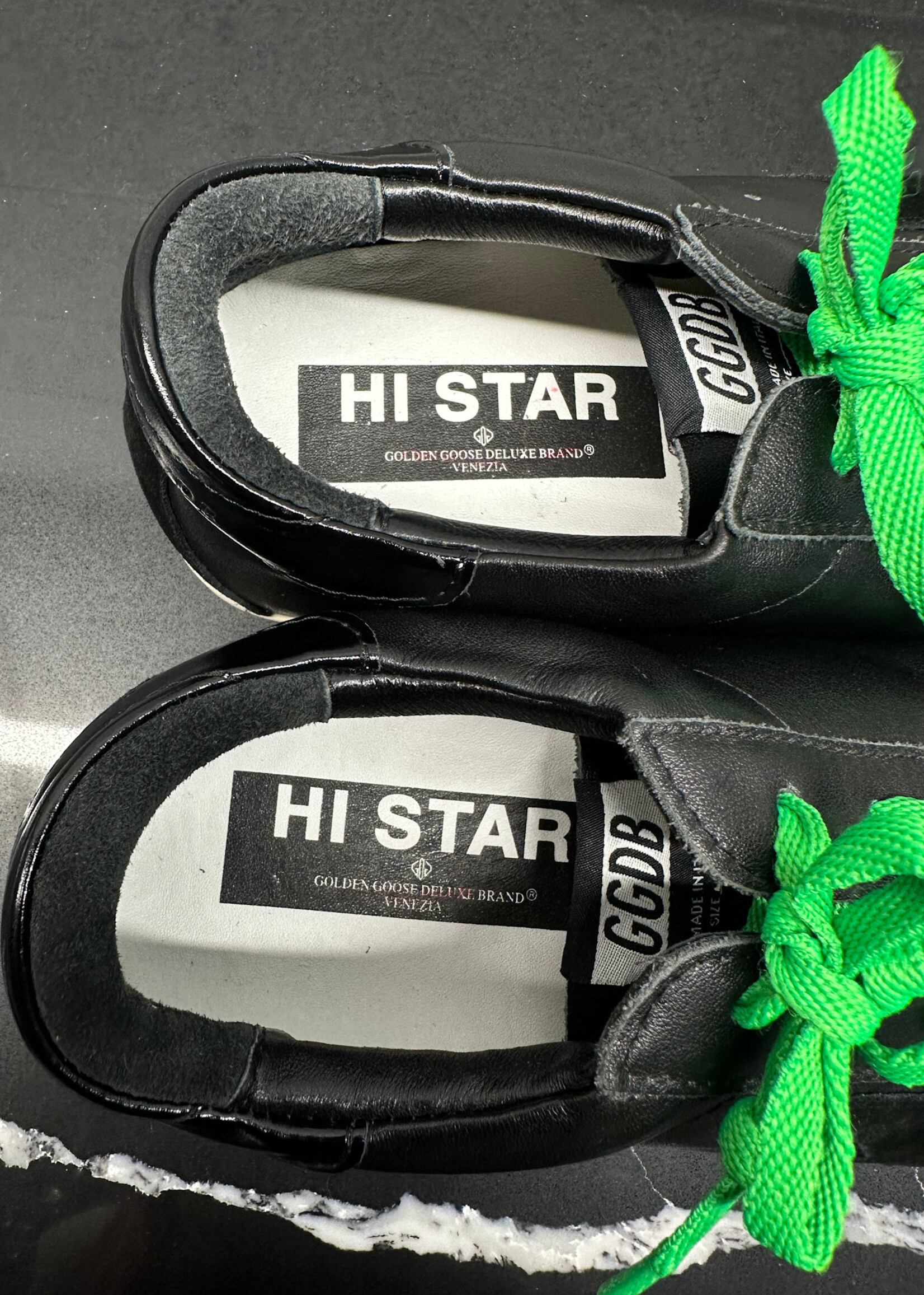 Golden Goose Hi Star Black/Green 45/12