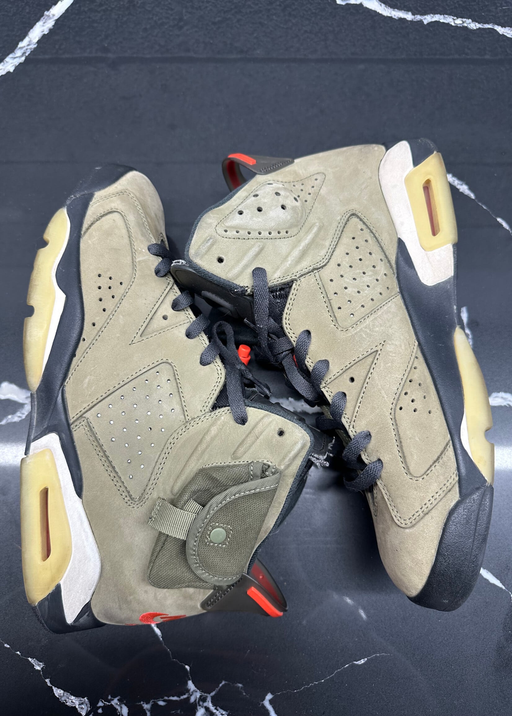 Travis Scott x Jordan 6 Military Green Masc 10  AS IS