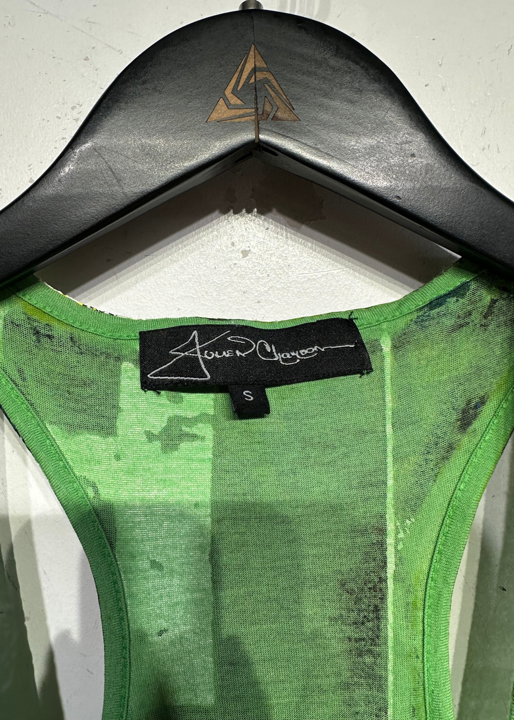 Jolie Y2K Green Rhinestone Tank S