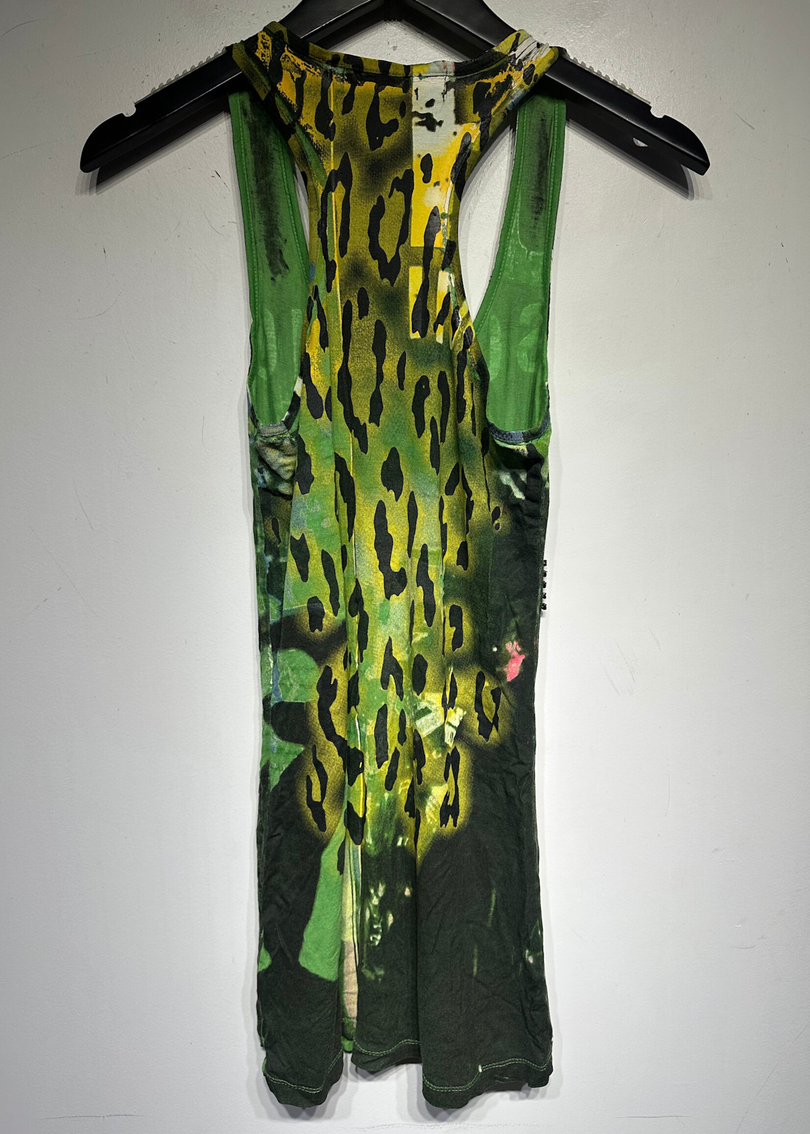 Jolie Y2K Green Rhinestone Tank S
