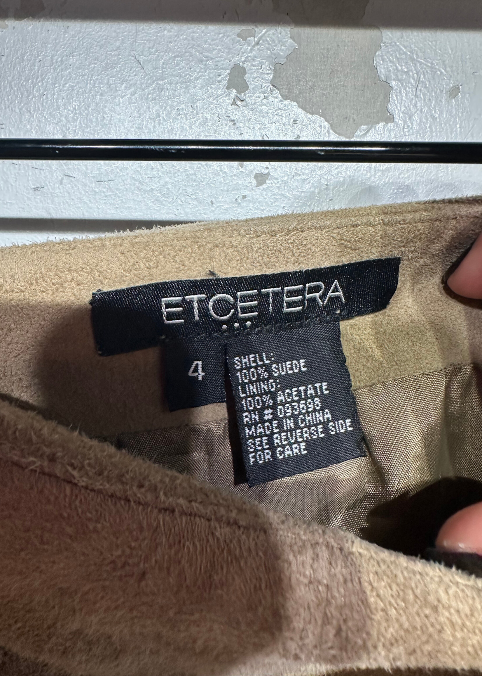 Etcetera Tan Suede Midi Skirt Fem 28