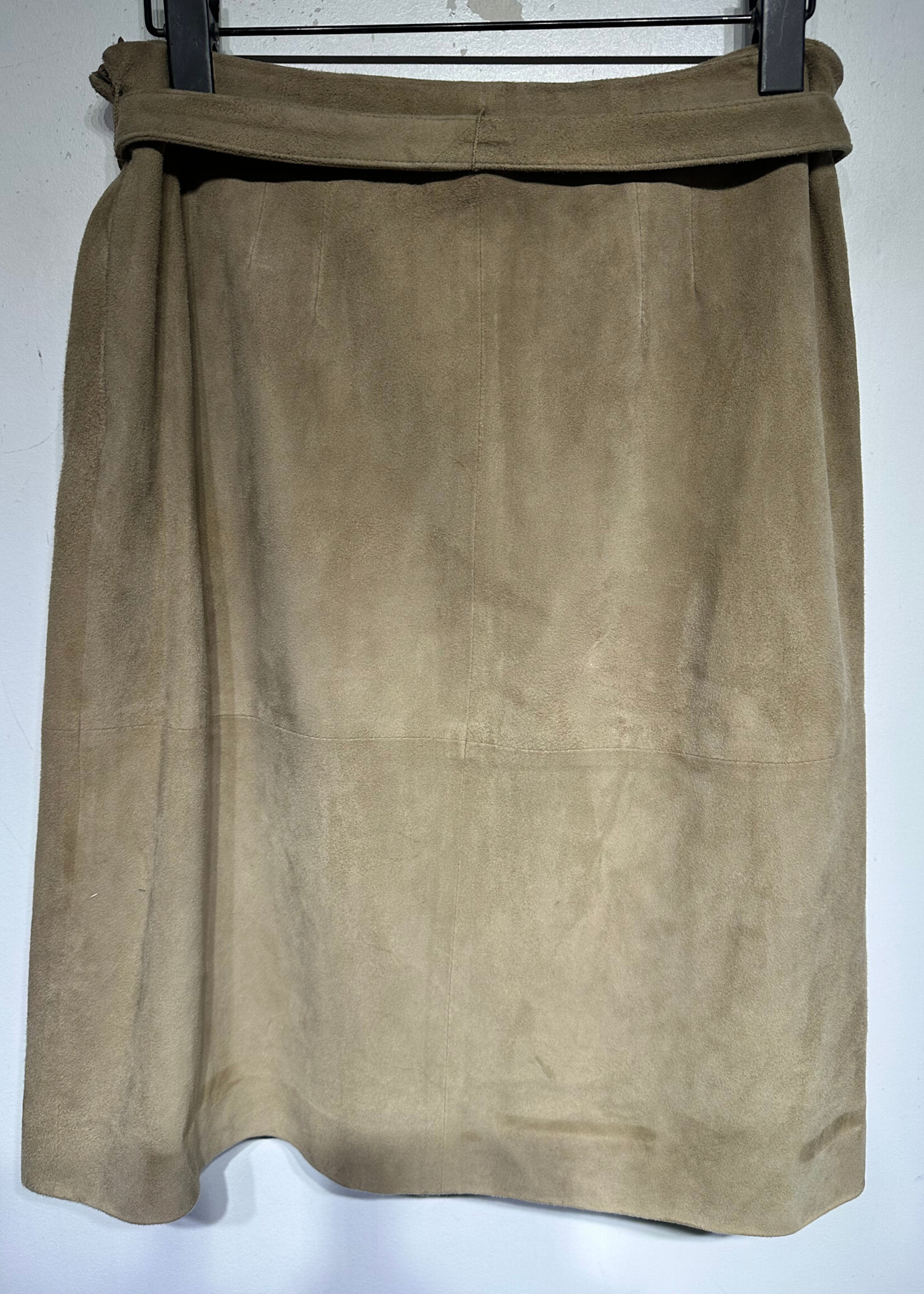 Etcetera Tan Suede Midi Skirt Fem 28