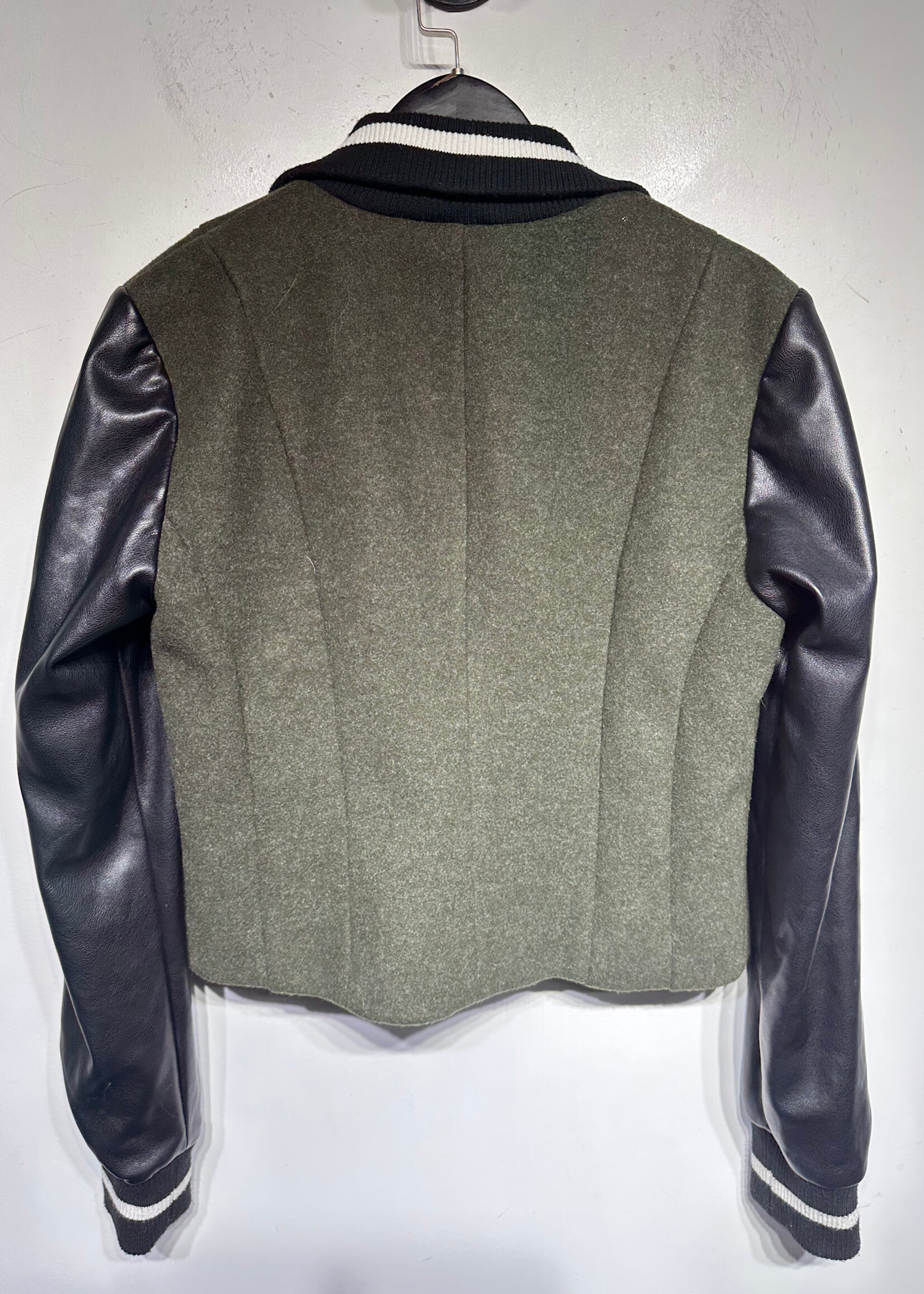Avec Lis Filles Green Varsity Style Jacket Fem S