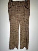 Alice + Olivia Brown Tweed Pants Fem 30