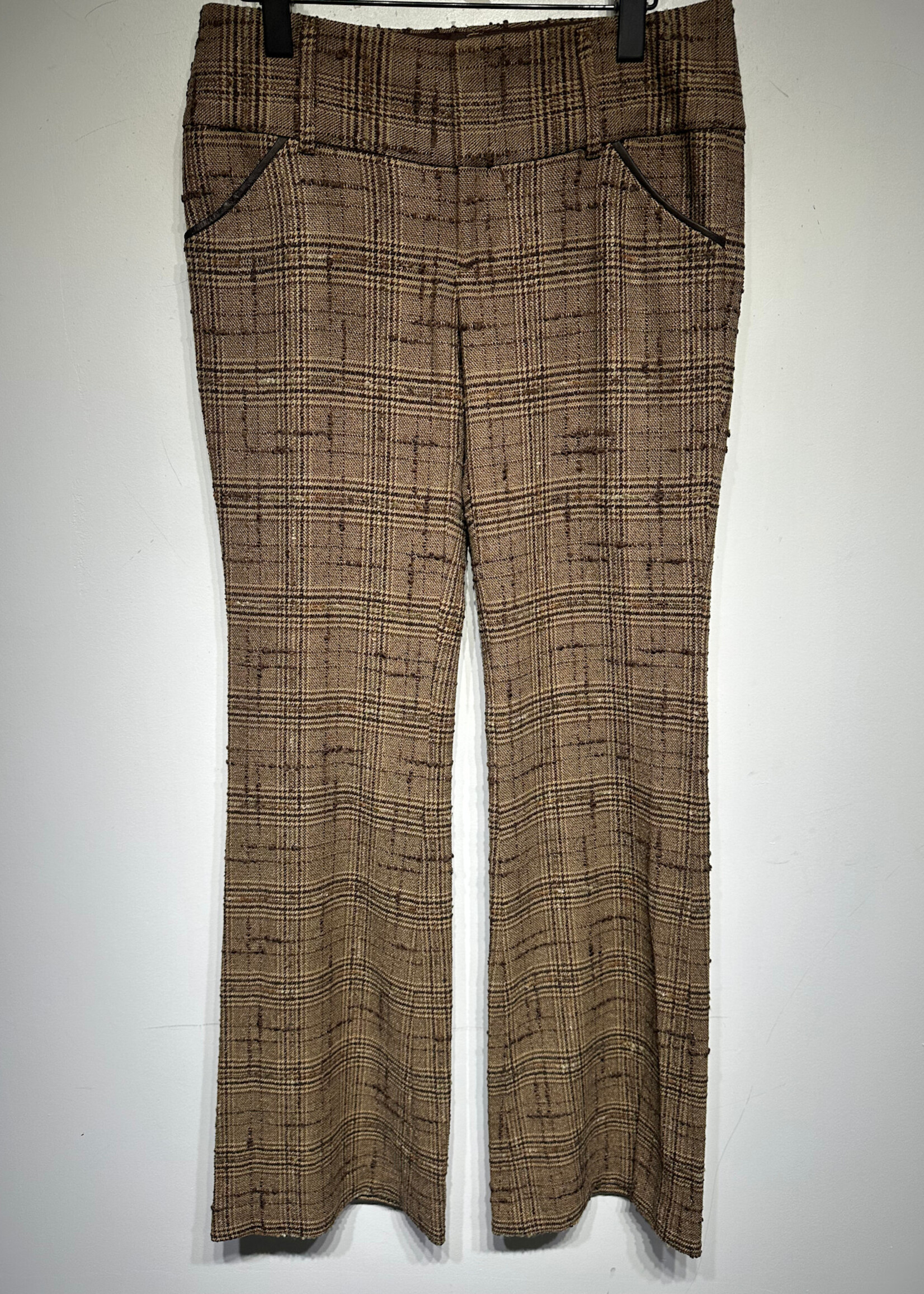 Alice + Olivia Brown Tweed Pants Fem 30