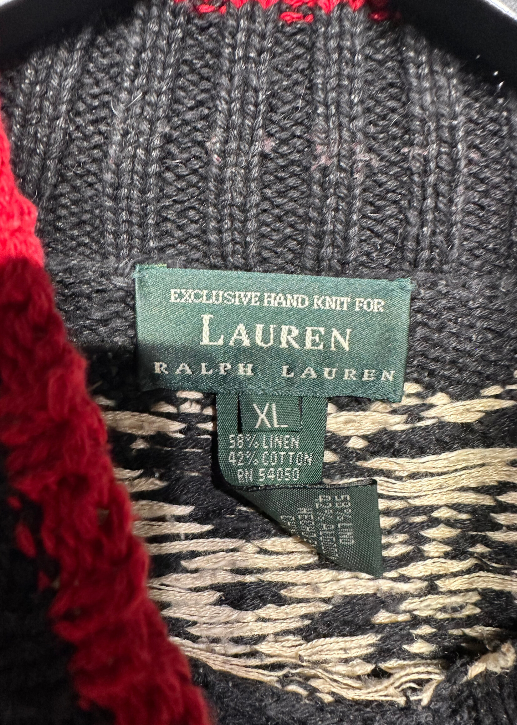 Lauren Ralph Lauren Hand Knit Ski Sweatshirt XL