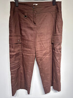 Cache Brown Linen Cargo Capris Fem 29