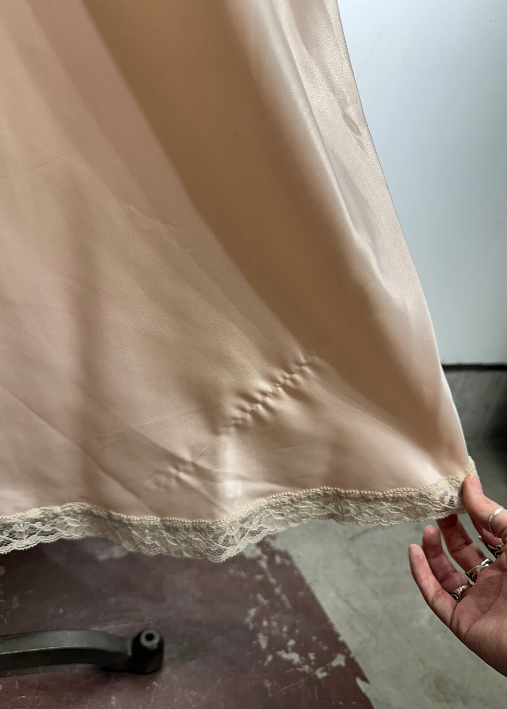Lindsey Roscoe Light Pink Satin Slip Dress Jacket Set S