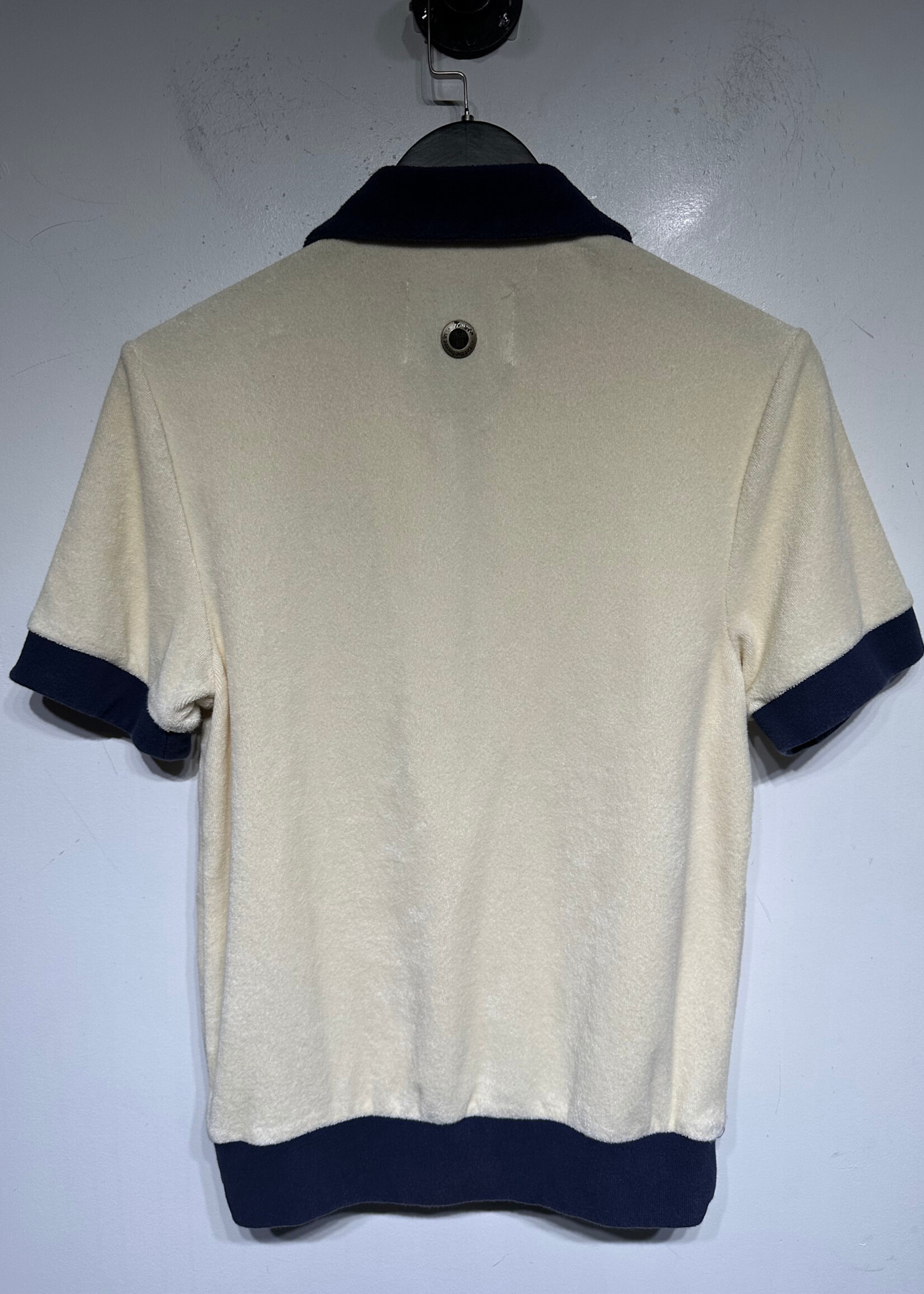 Tombolo Cream Navy Embroidered 3/4 Zip XXS Unisex