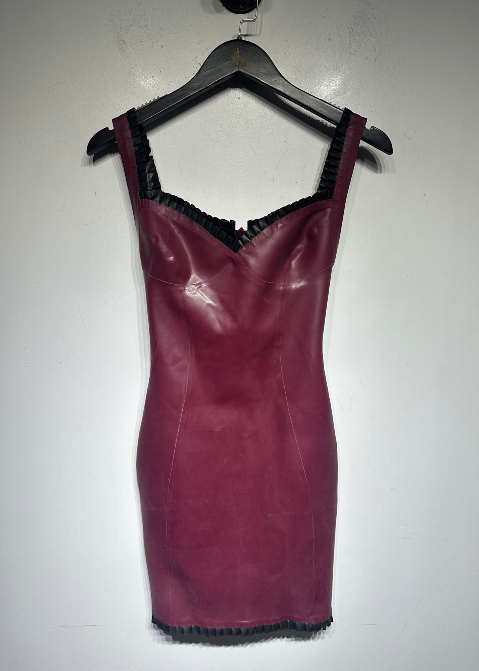 Magenta Latex Dress Fem XS