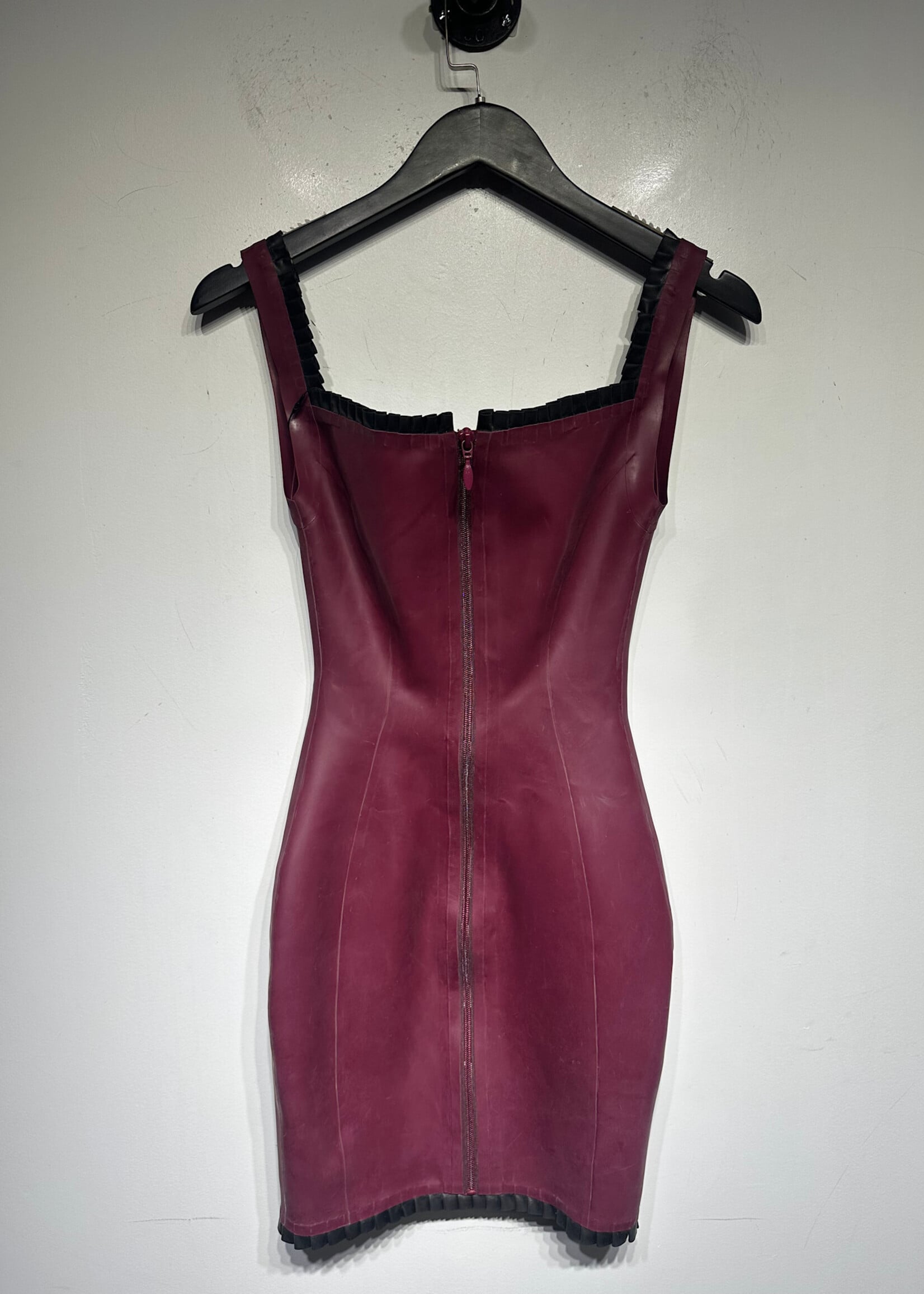 Magenta Latex Dress Fem XS