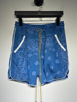 Rhude Blue Printed Stretch Shorts As Is M/28-32"