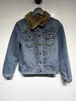 Gap Y2K Faux Fur Denim Jacket XS