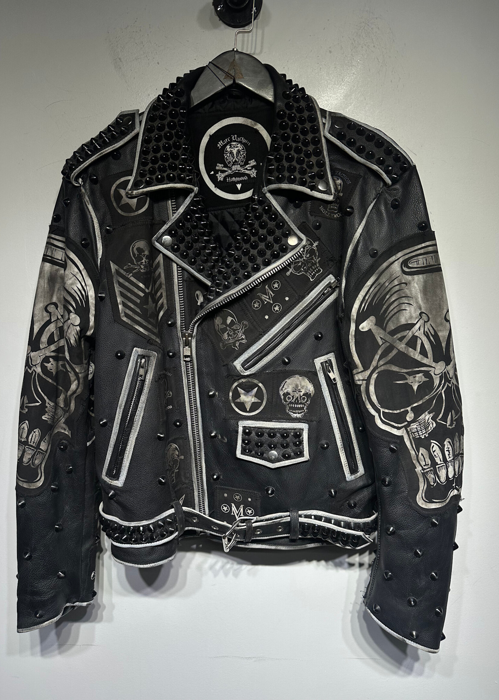 Marc V. Black Biker Jacket Masc M Retail:$2500