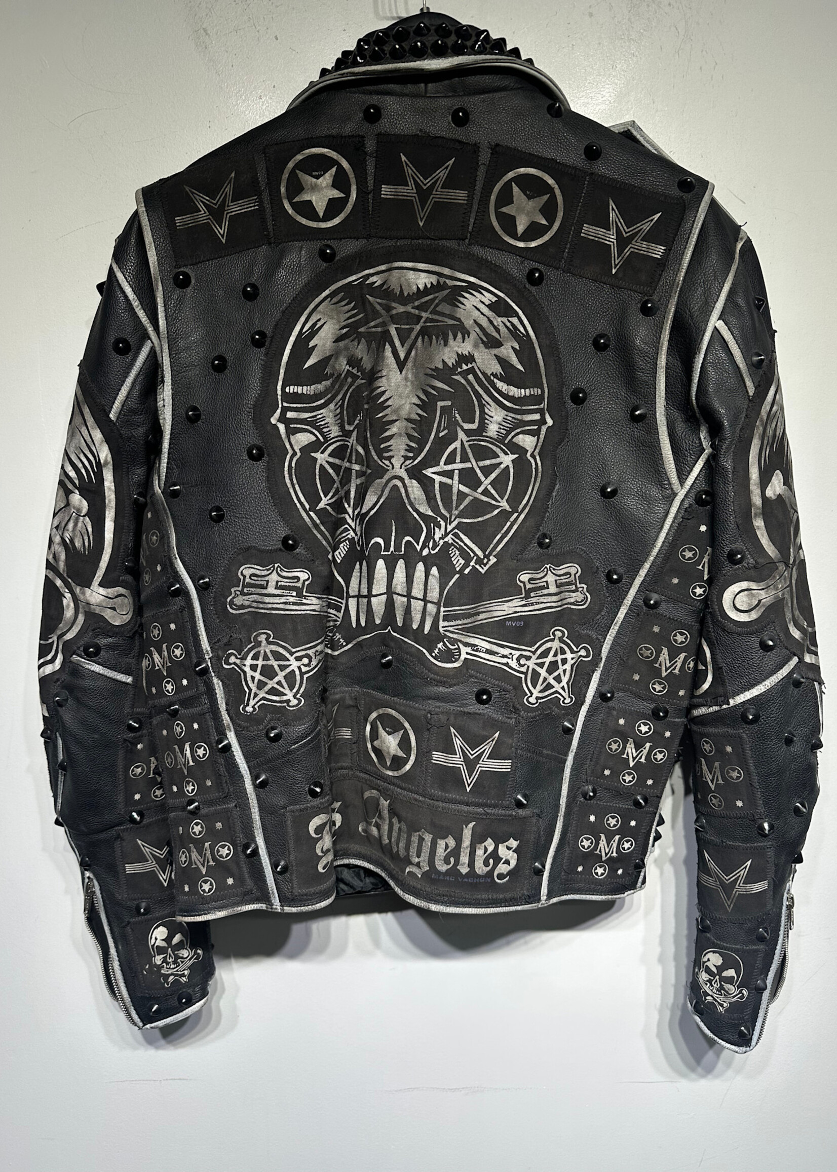 Marc V. Black Biker Jacket Masc M Retail:$2500