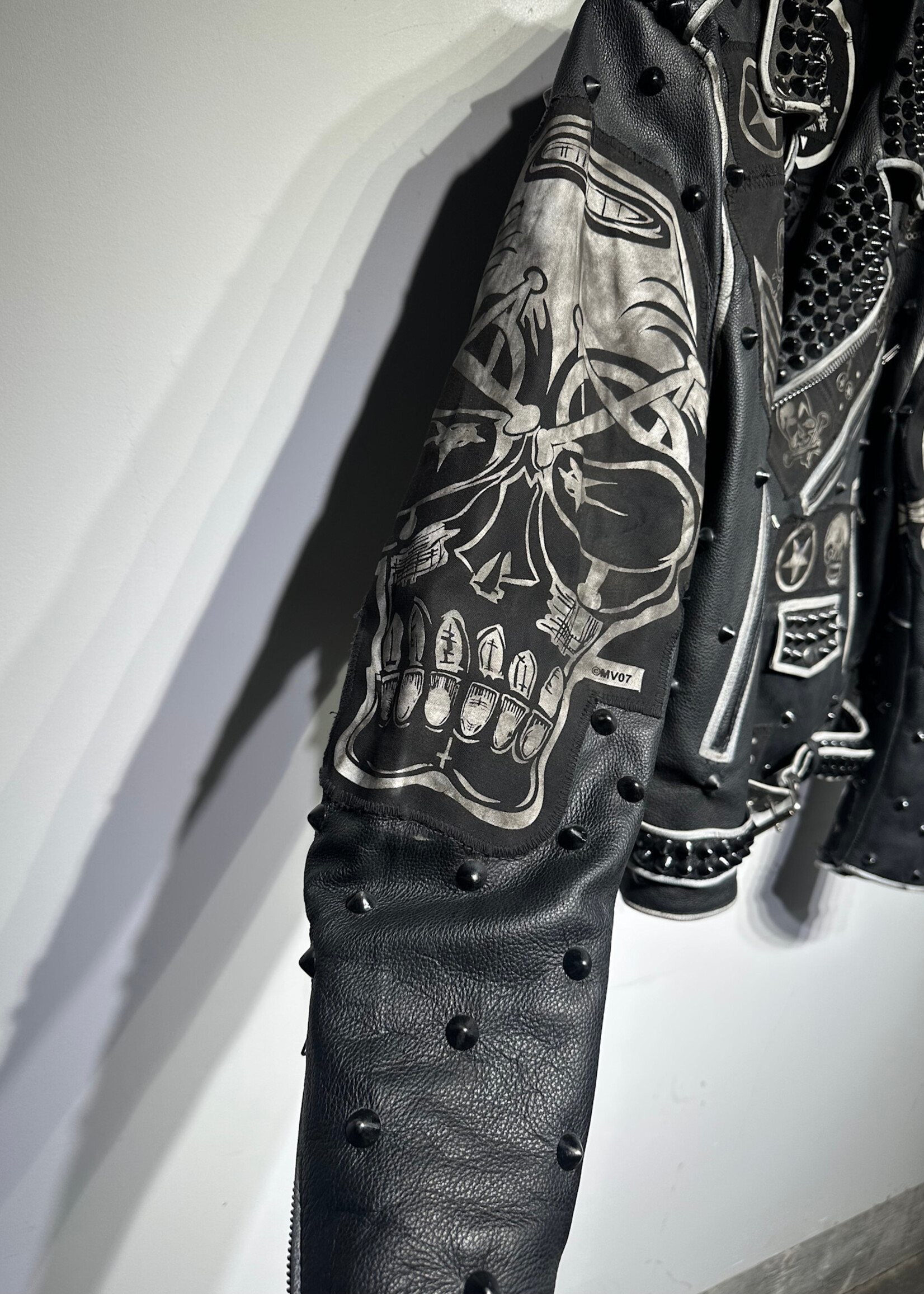Marc V. Black Biker Jacket Masc M Retail:$2500
