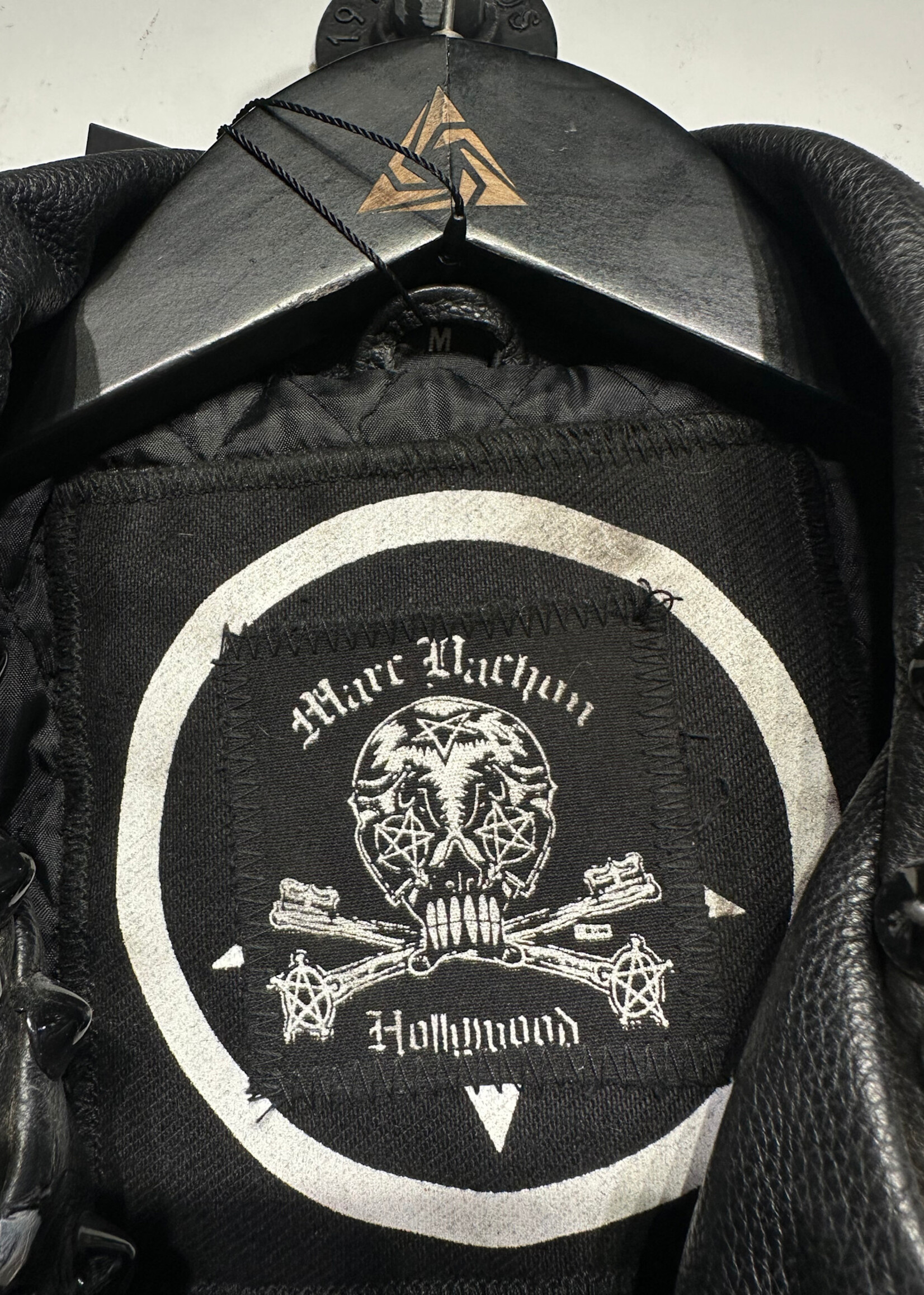 Marc V. Black Biker Jacket Masc M Retail:$2500