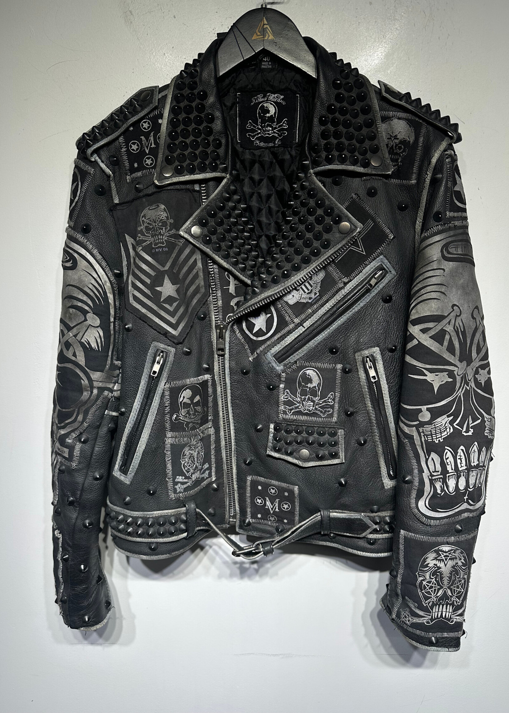 Marc V. Black Biker Jacket Masc M Retail: $2500