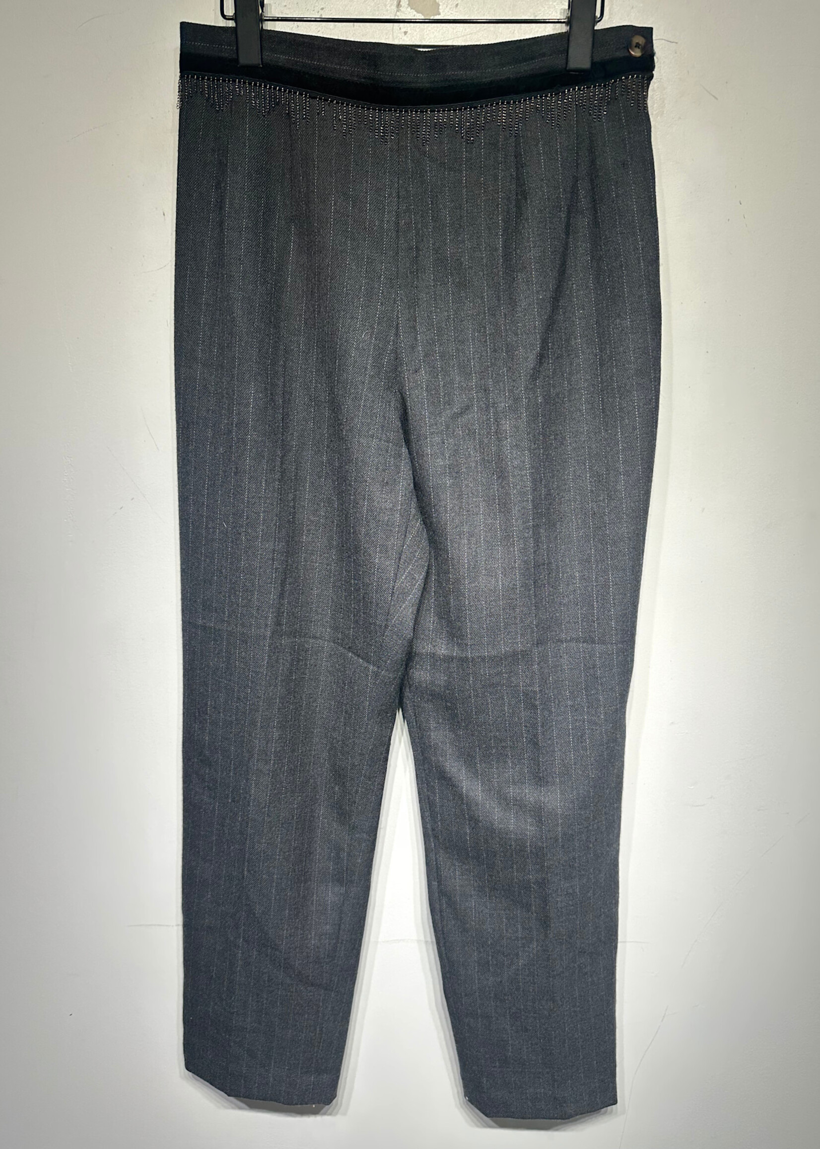 Harve Benard Wool Tassle Pin Stripe Pants Fem 31