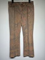 Cache Animal Printed Y2K Low Rise Jeans 28