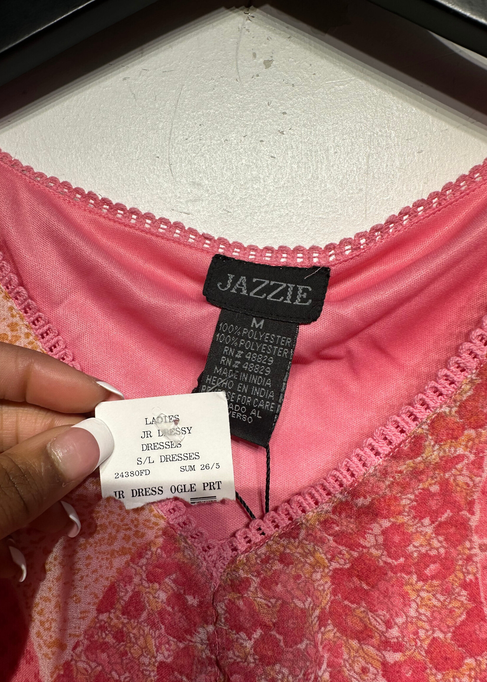 Jazzie NWT Pink Orange Floral Dress M