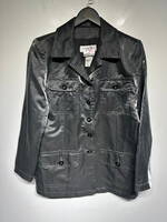 YSL IRIDESCENT SILVER OVER SHIRT FEM M