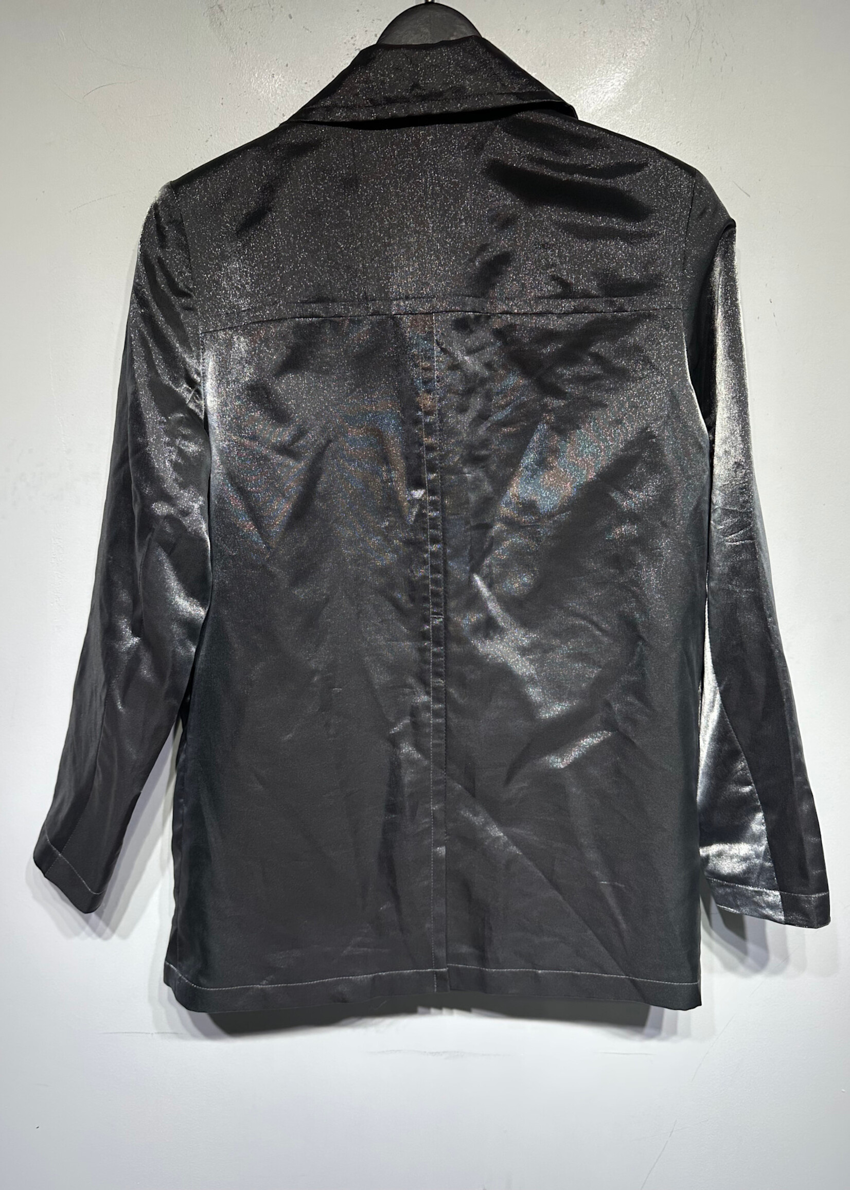 YSL IRIDESCENT SILVER OVER SHIRT FEM M