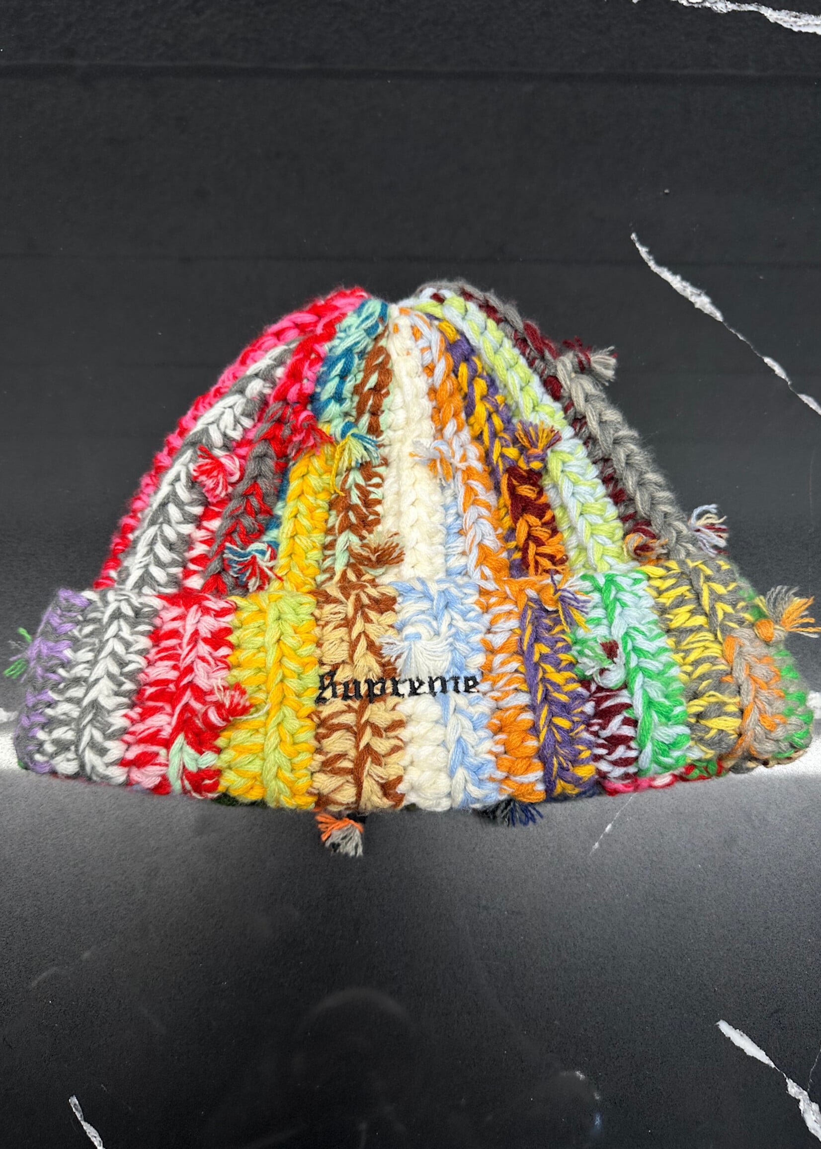 Supreme Multicolor Thick Knitted Beanie OS