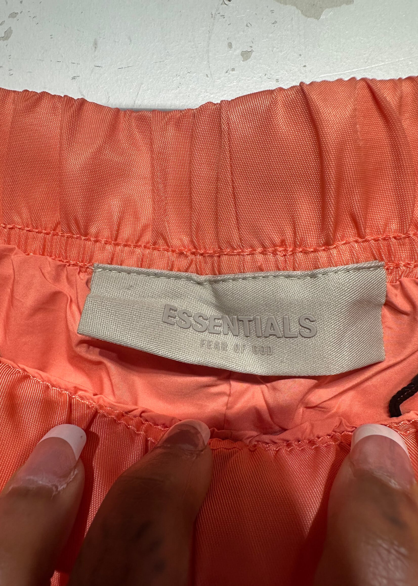 Fear Of God Essentials Pink Salmon Nylon Joggers L/32