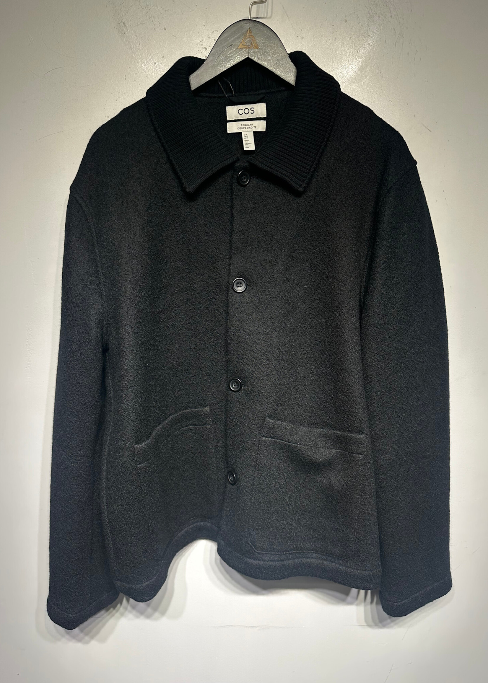 COS Black Wool Overshirt XL
