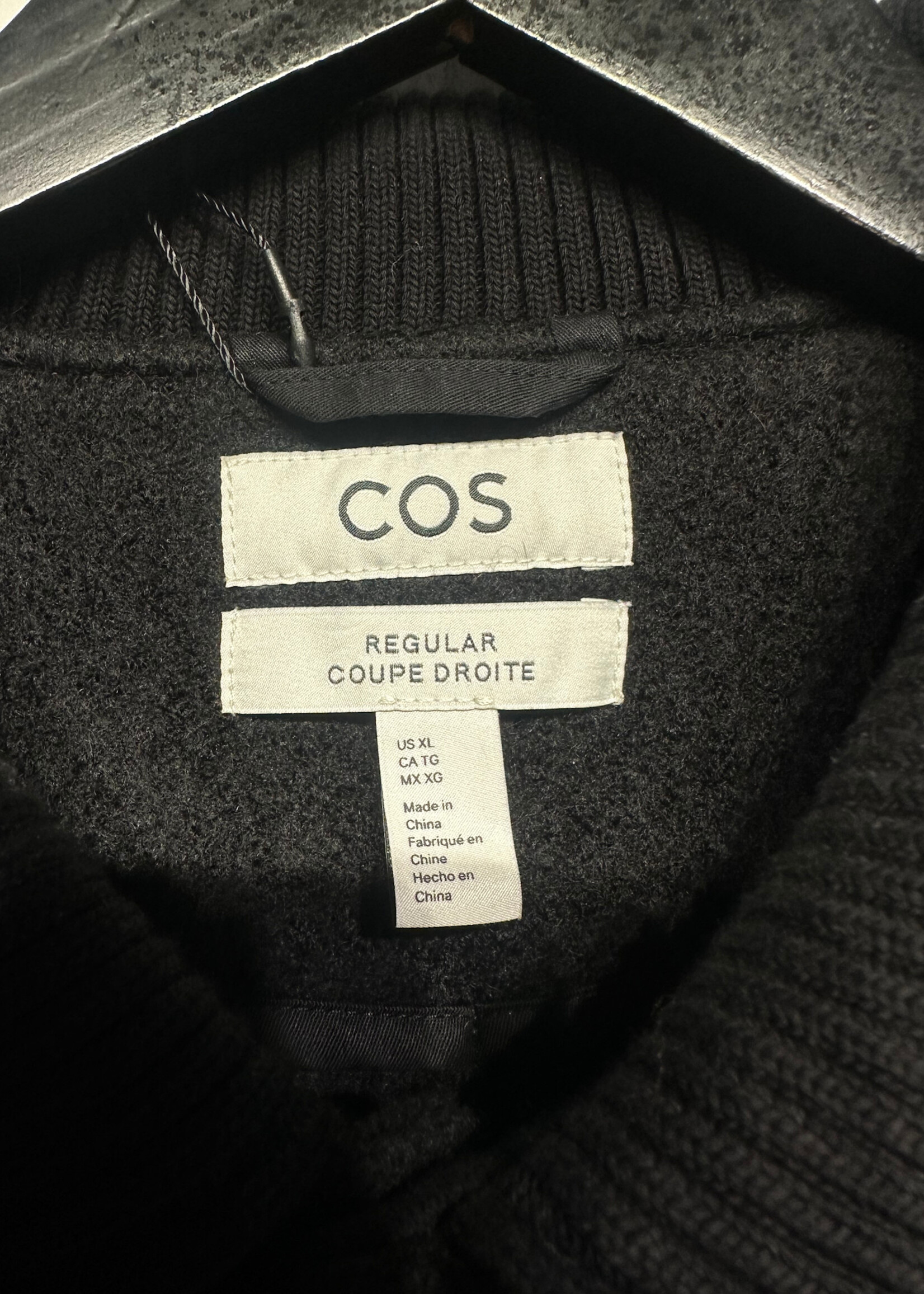 COS Black Wool Overshirt XL