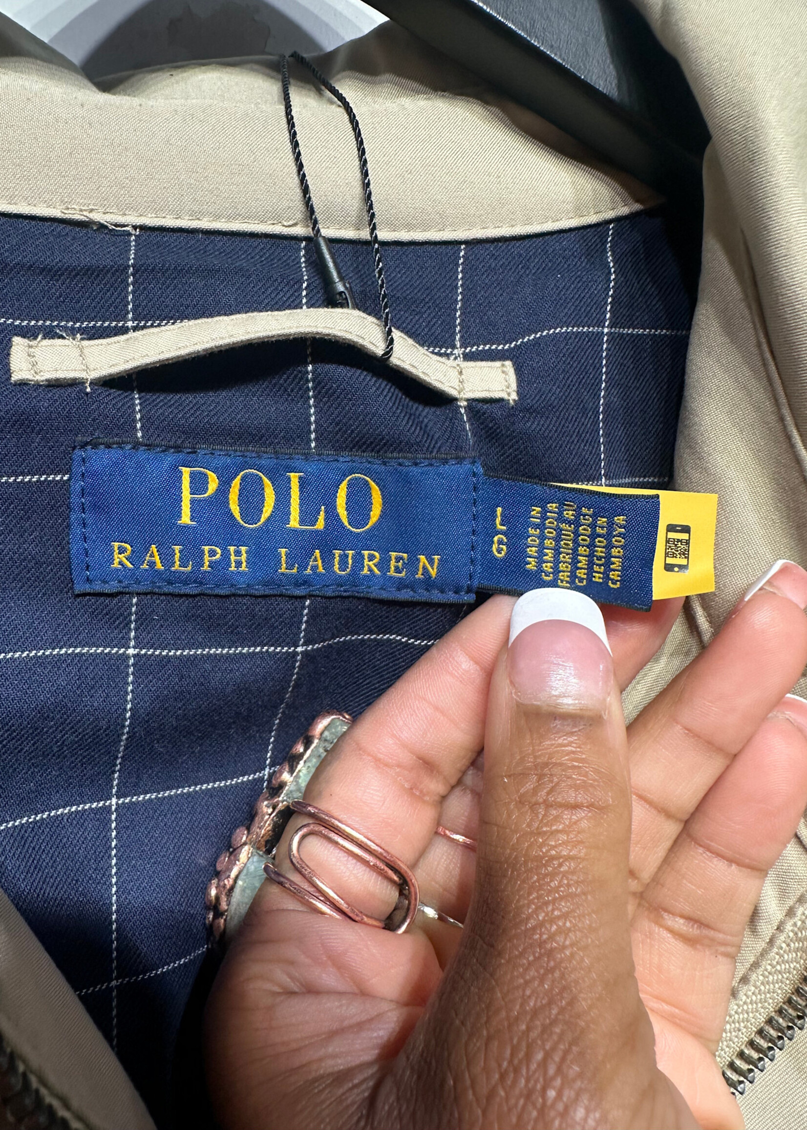Ralph Lauren NWT Tan Zip Jacket L