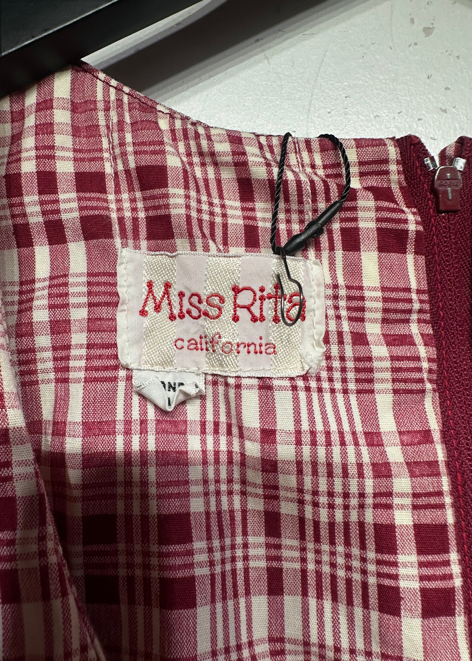 Miss Rita Red Gingham Maxi Dress XS/S