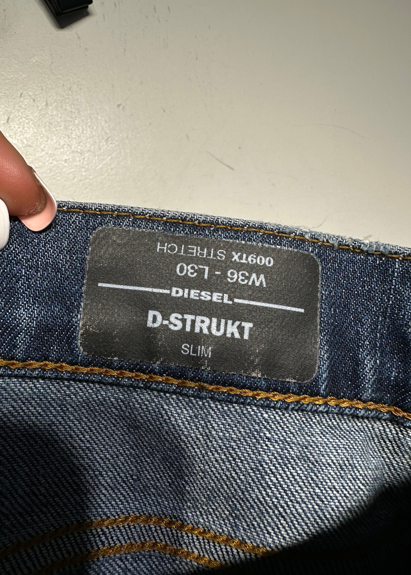 Diesel Large Patch D-Strukt Jeans Masc 36