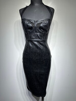 House Of CB Black Wax Bodycon Dress M