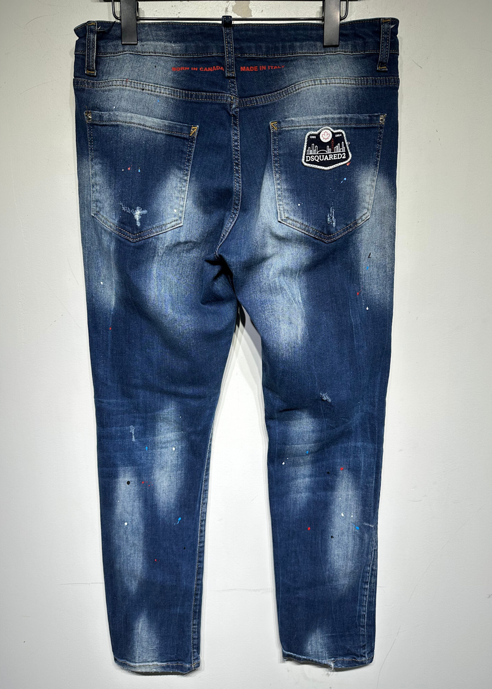 DSquared2 Distressed Repaired Dark Denim Masc 33