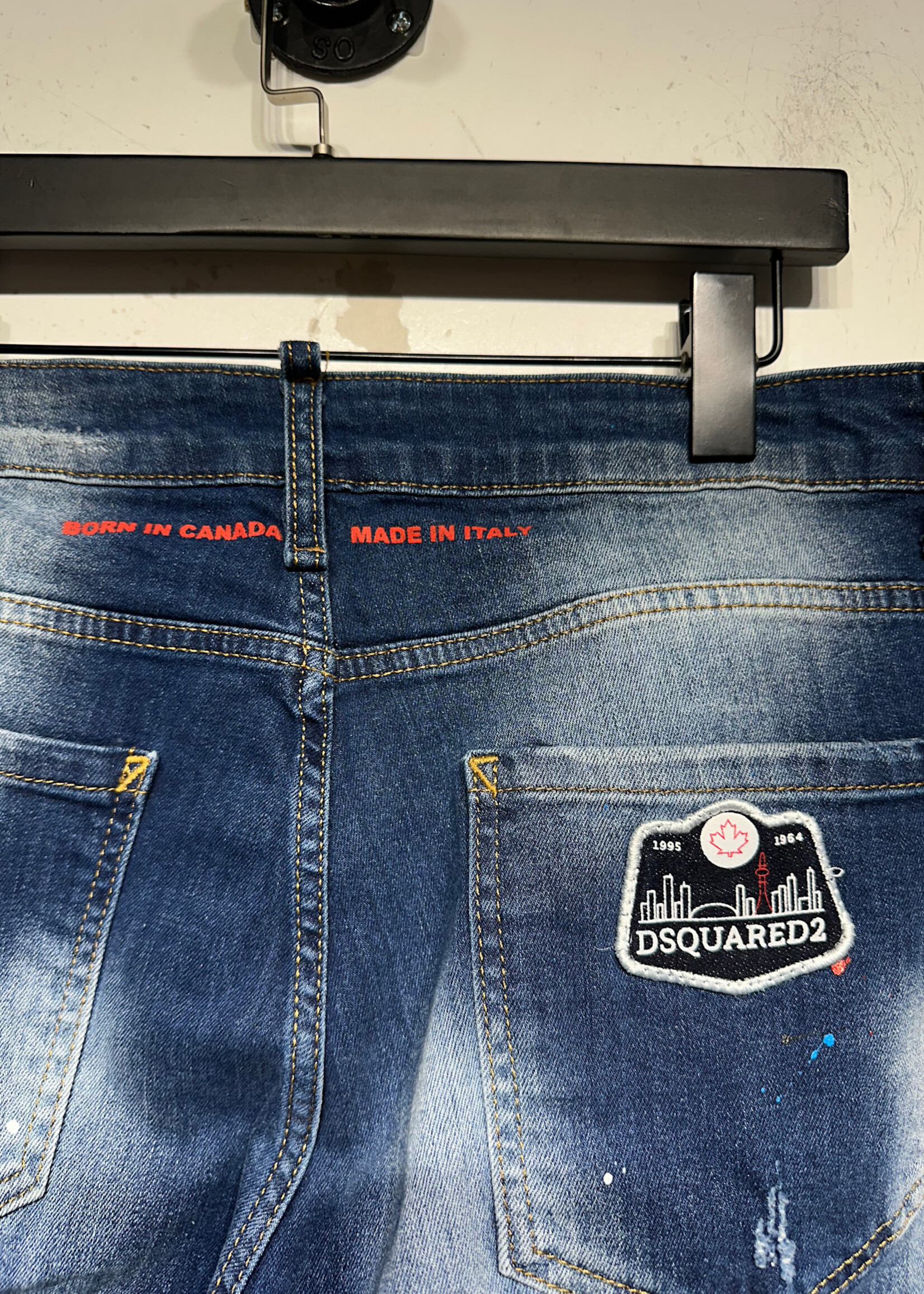 DSquared2 Distressed Repaired Dark Denim Masc 33