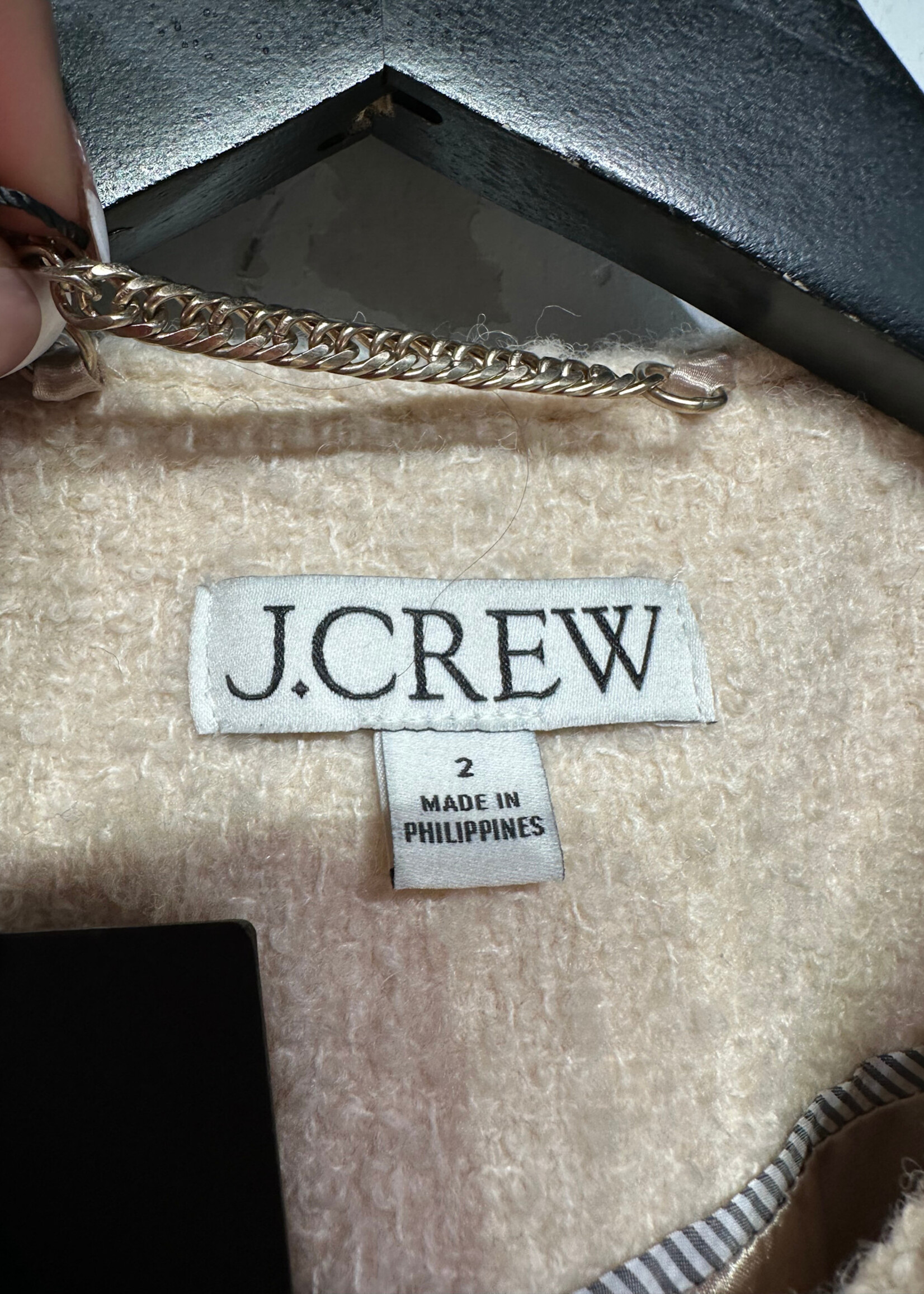 J Crew Chanel Style Cream Blazer XS/S