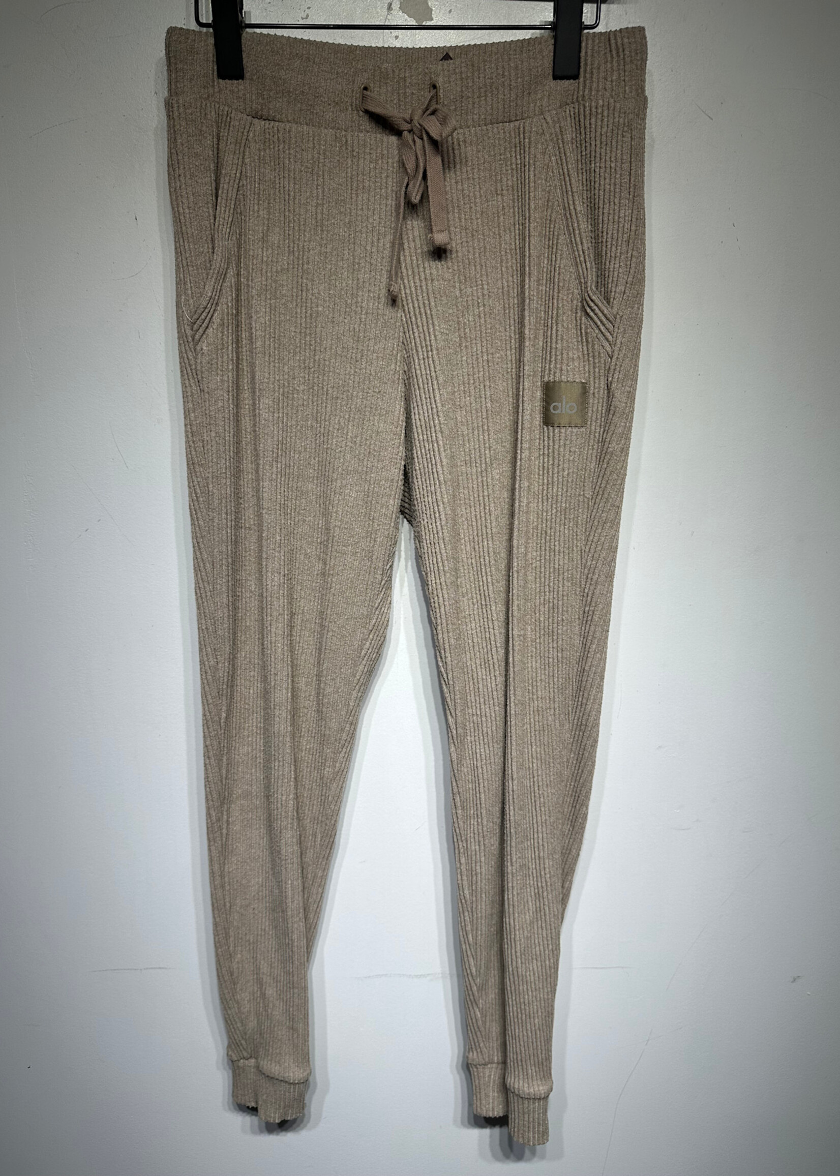 ALO Brown Ribbed Leggings M