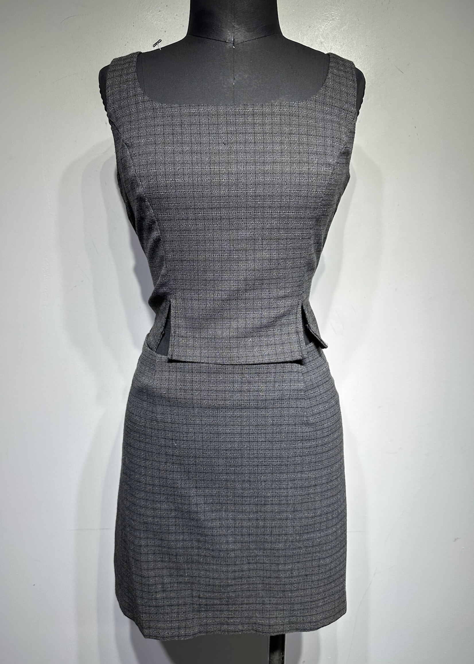 Rampage Grey Plaid 2 PC Set M
