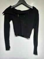 Ruve Black Asymmetrical Knit LS S