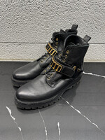 Versace Medusa Head Black Leather Boots Masc 44/11