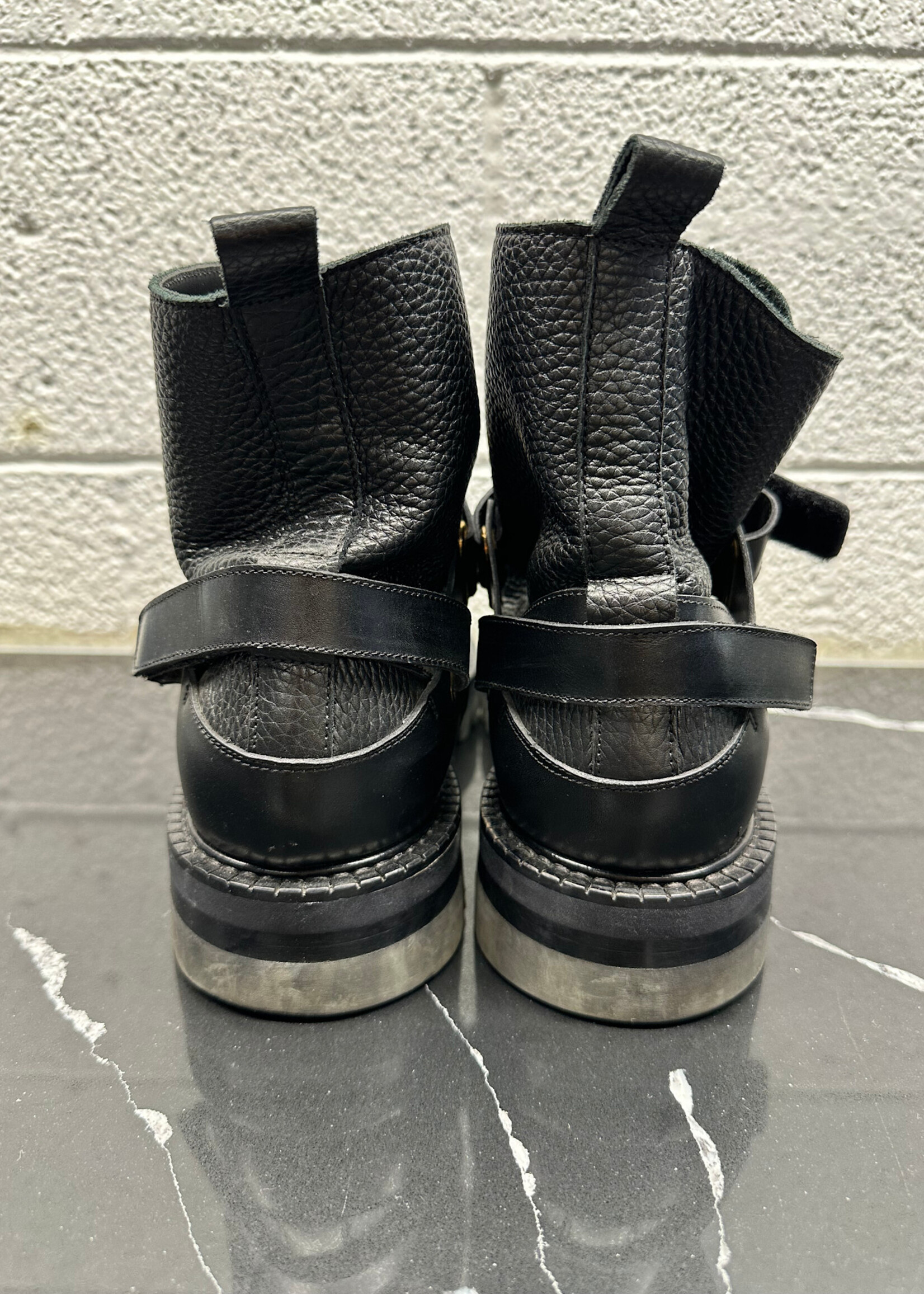 Versace Medusa Head Black Leather Boots Masc 44/11