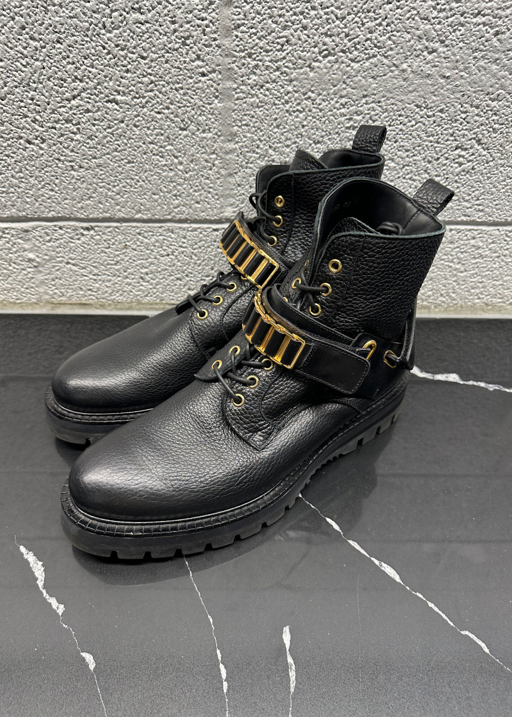 Versace Medusa Head Black Leather Boots Masc 44/11