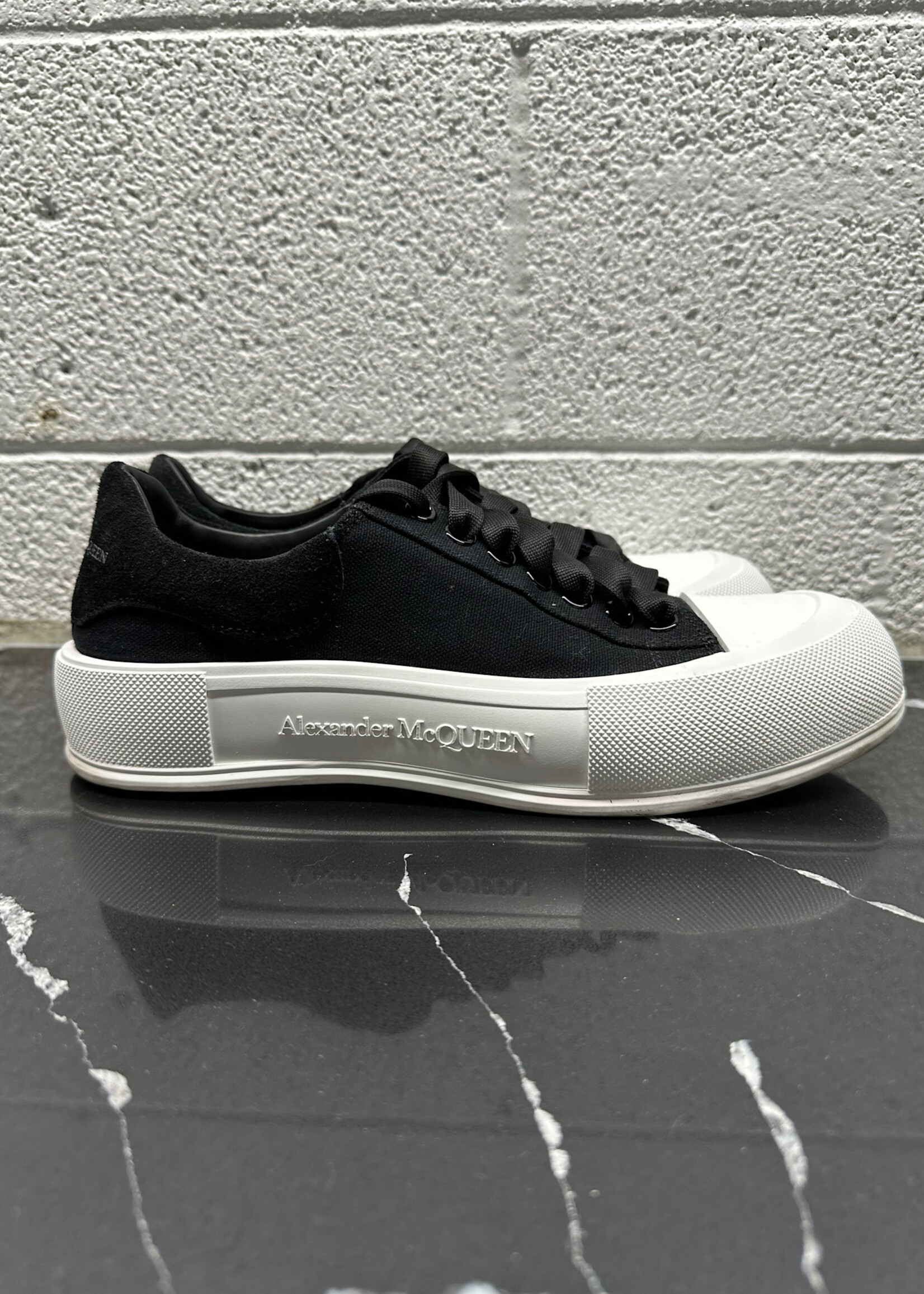 Alexander McQueen Black Plimsoll Sneaker Masc 43/10