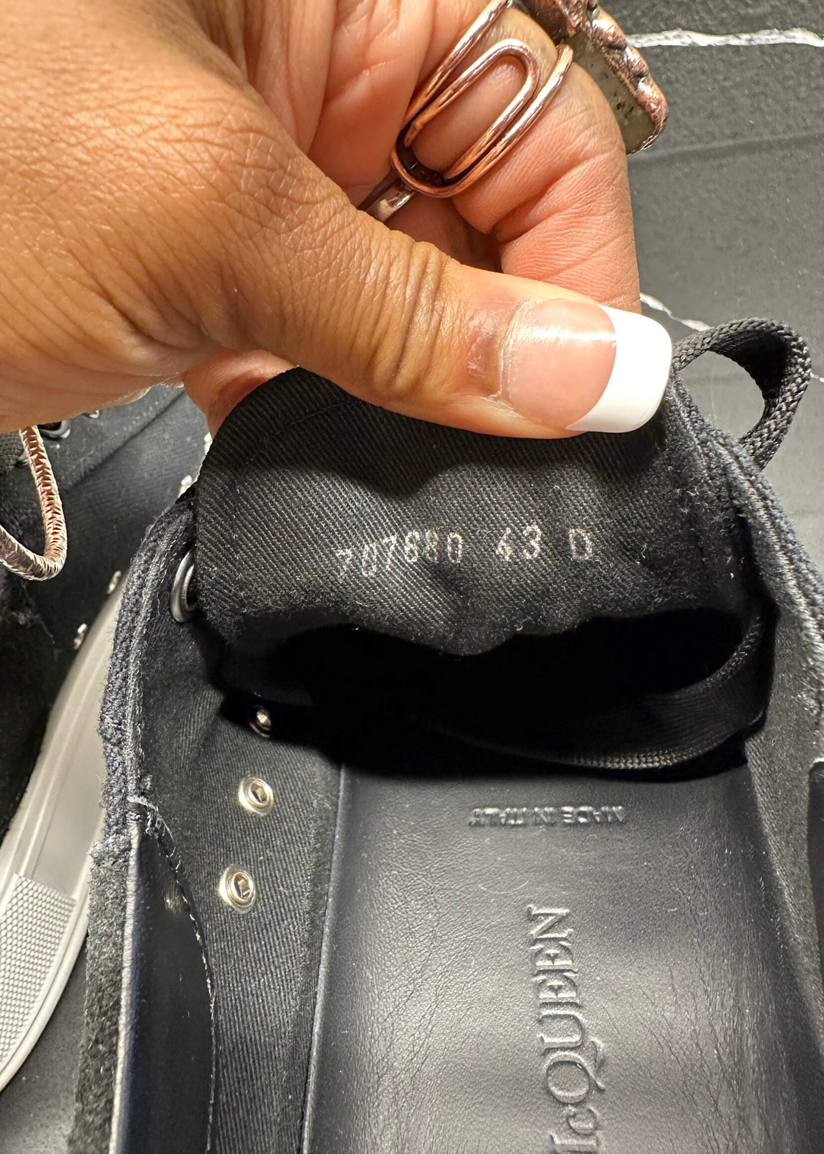 Alexander McQueen Black Plimsoll Sneaker Masc 43/10