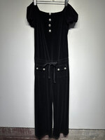 Juicy Couture Black Velour Jumpsuit M