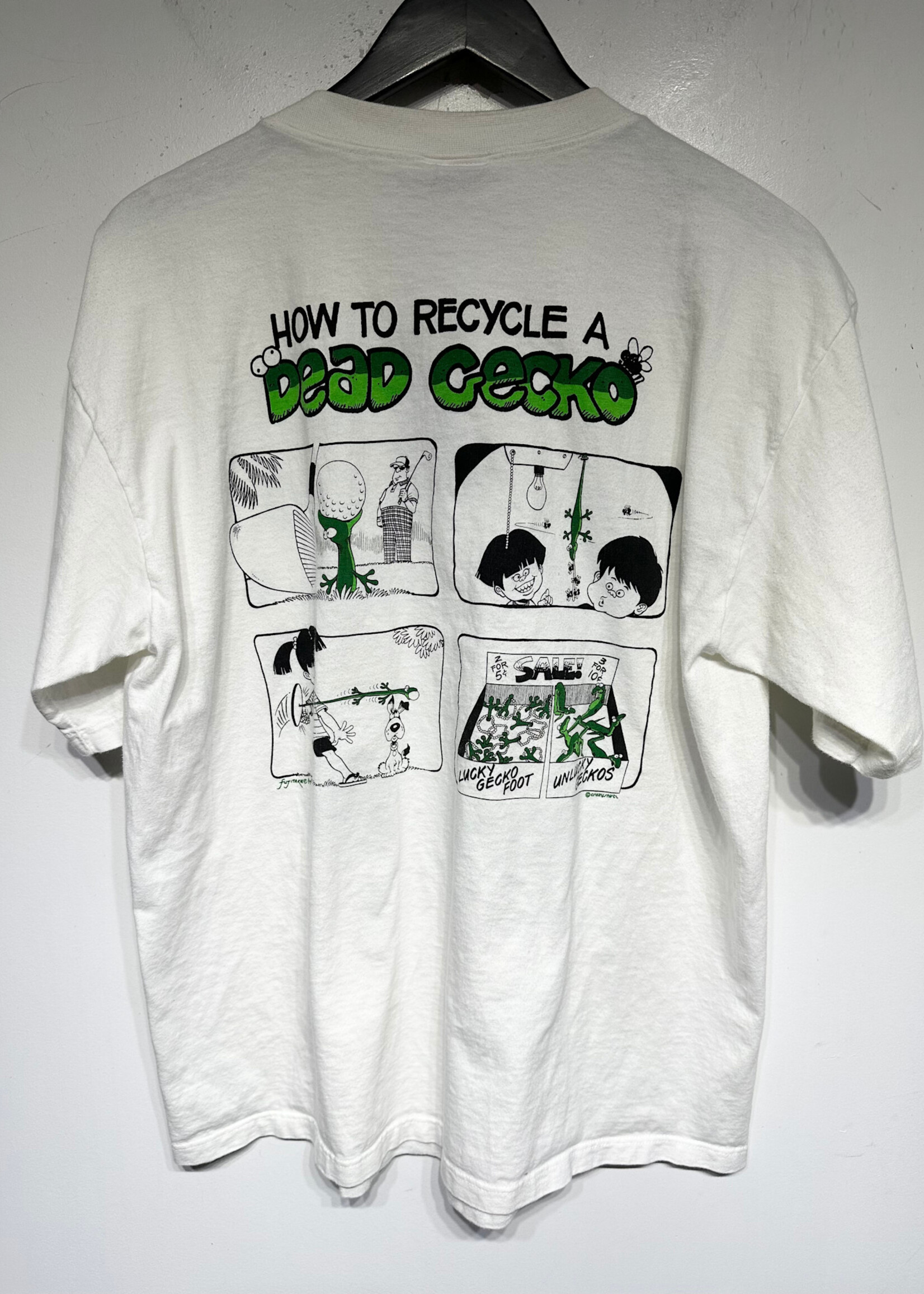 Vintage Dead Gecko White Tee L