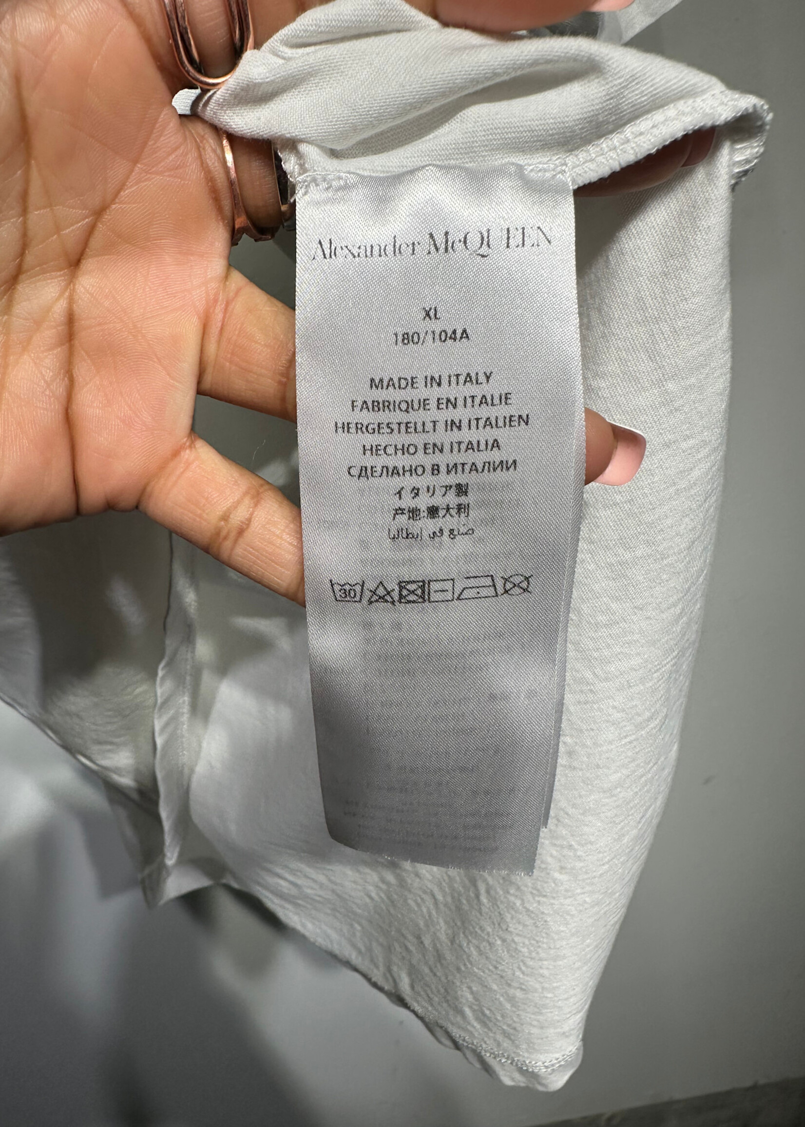 Alexander Mcqueen Glowing Botanical White Tee XL
